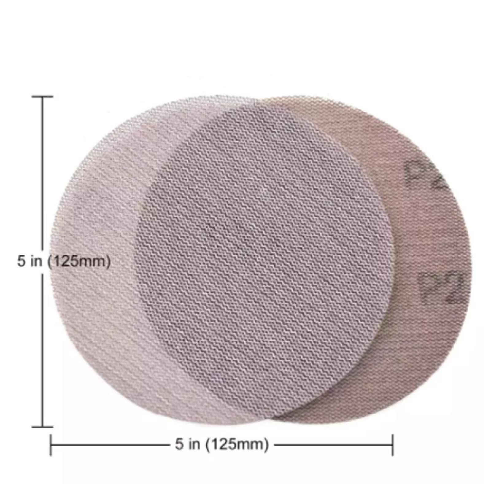 Siatka szlifierska, 50 szt. bezpyłowego papieru ściernego, 5 cali, 125 mm, tarcze ścierne, siatka ścierna, papier ścierny do szlifowania na sucho, gradacja 80 do 600(80#)