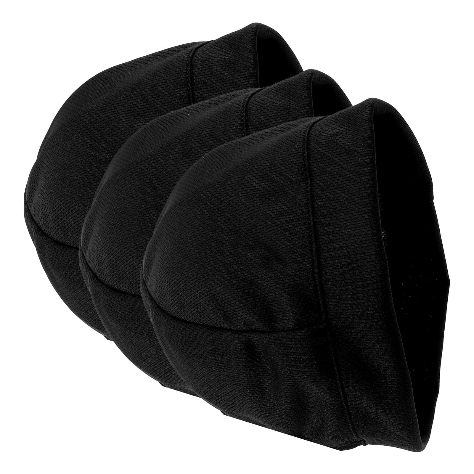 CONGARTENO 3Pcs Quick Dry Cycling Liner Caps Breathable Sports Headwear for Men Women UV Protection Wind Resistant Soft Stretchy Inner Caps for Outdoor Activities Black