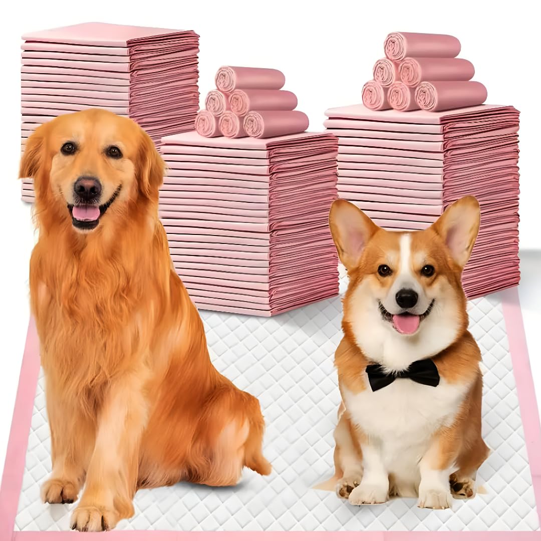 NTEK Puppy Training Pads 60x45cm Super Absorbent Leak Proof Dog Pads Disposable Large Pet Pads for Puppies and Dogs Odour Control and Incontinence Pads