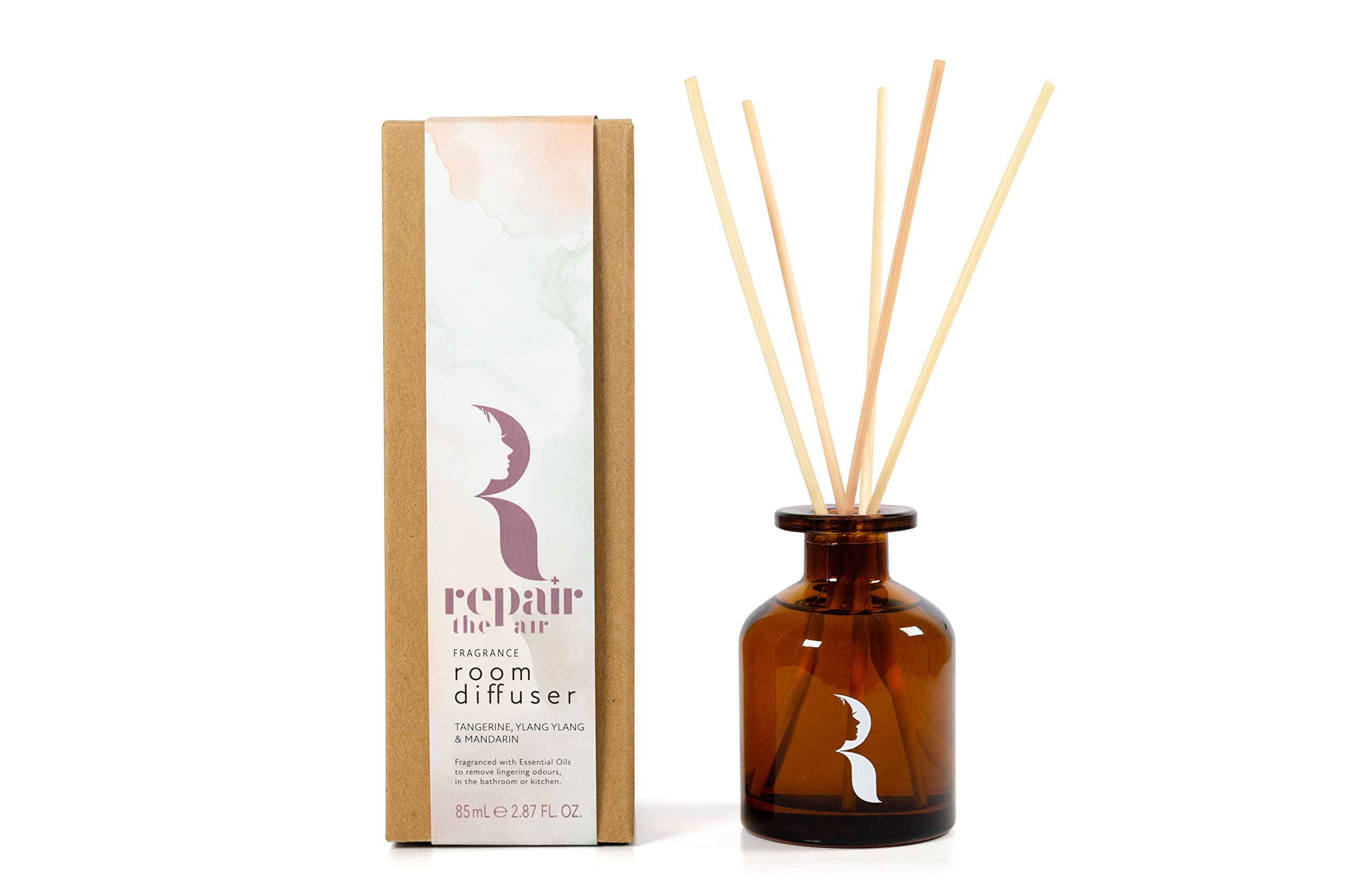 Repair the Air Fragranced Bathroom Diffuser, with Tangerine, Ylang Ylang and Mandarin Essential Oils, Helps To Relax Mind and Body 85ml