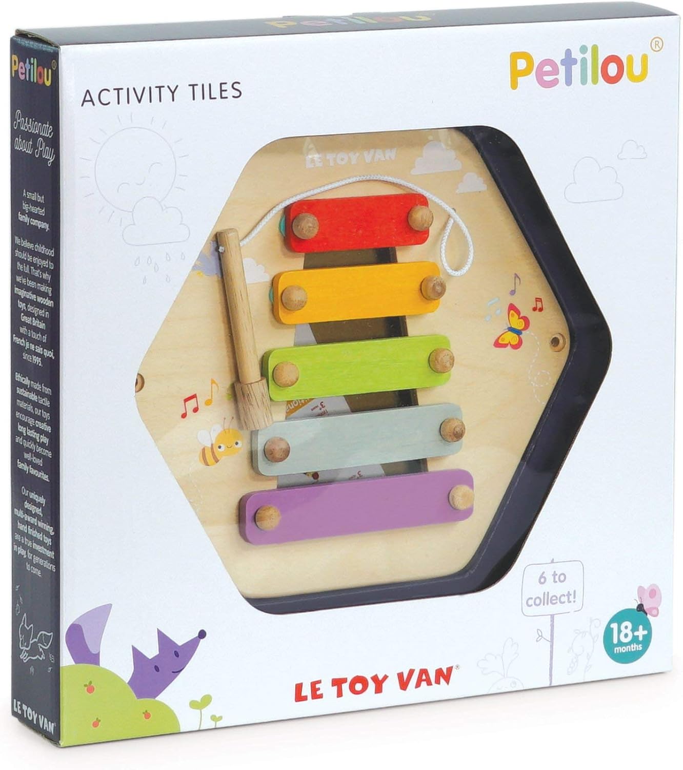 Le Toy Van Xylophone Activity Tile Premium Wooden Toys for Kids Ages 18 Months & Up