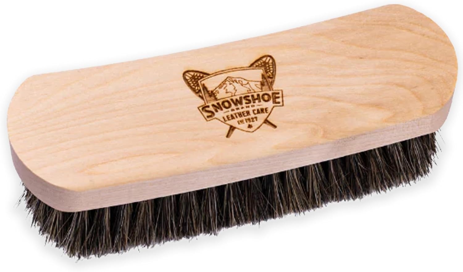 Snowshoe Horsehair Brush for Shoes, Boots & Leather Goods, Made in USA