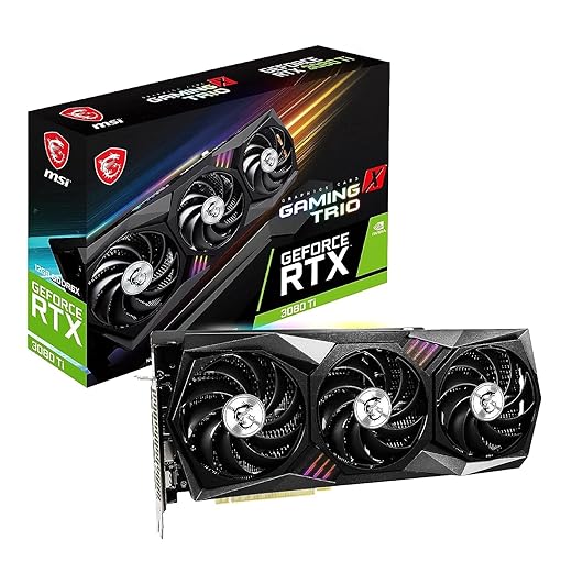 MSI Gaming GeForce RTX 3080 Ti 12GB GDRR6X 320-Bit HDMI/DP Nvlink Torx Fan 3 Ampere Architecture OC Graphics Card (RTX 3080 Ti Gaming X Trio 12G)