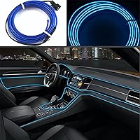Vista 9 de 9.8 ft de iluminación interior del coche tira auto LED cuerda de alambre de la atmósfera auto lámpara decorativa luz de neón flexible DIY