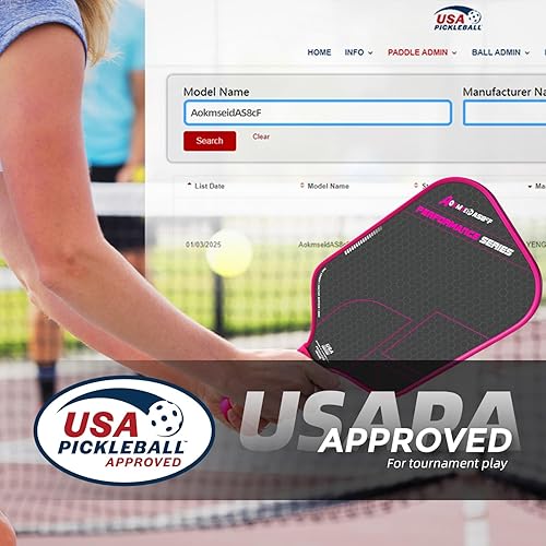 Miniatura 6 de AKS Performance Series Pickleball Paddles - Toray T700 Raw Carbon Fiber Pickleball Paddle with Physical Friction Surface, 16mm Powerful Polymer