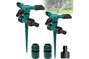 Best Kids Sprinkler: 2 Pack 360 Sprinklers for Yard, Large Area Coverage
