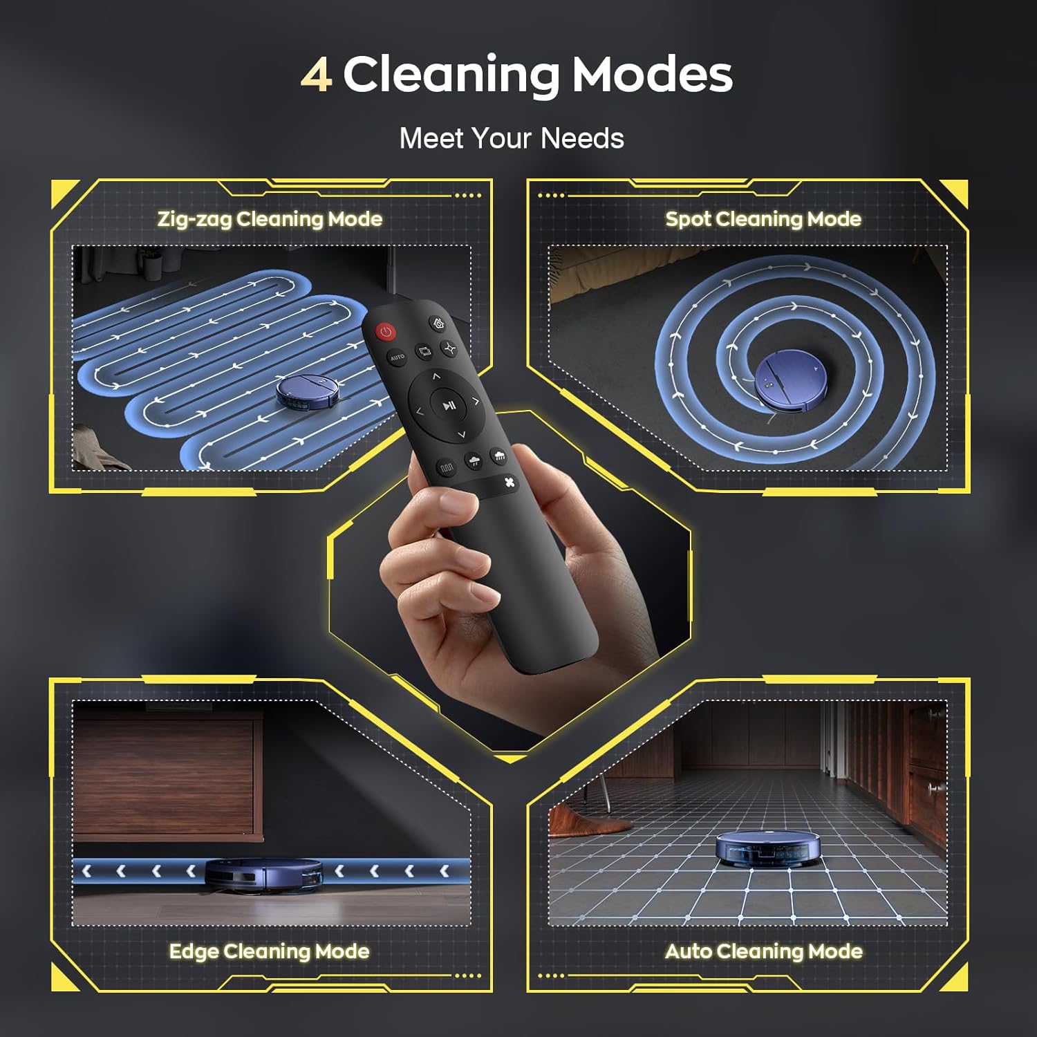 Four Robot Vacuum Cleaning Modes