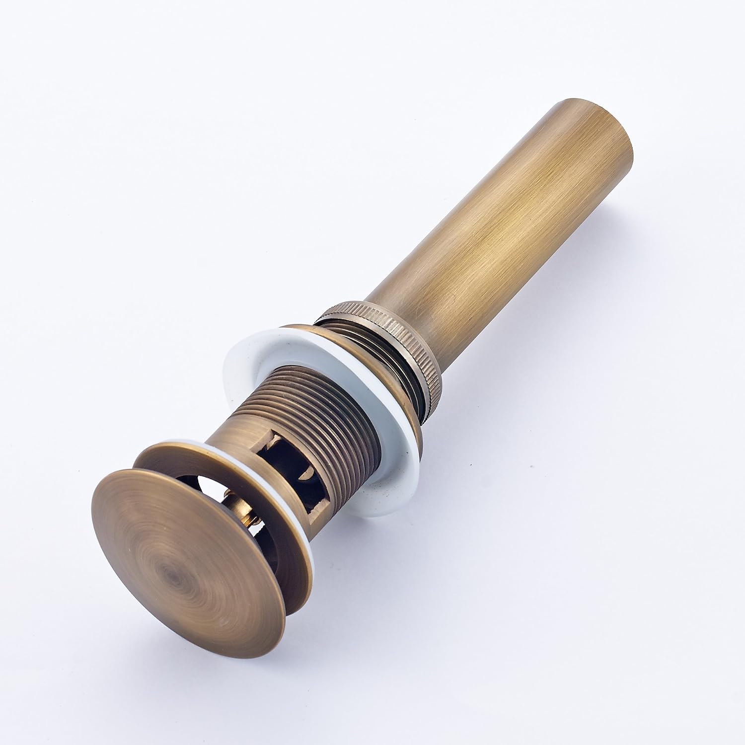 Rozin Antique Brass Bathroom Pop up Sink Drain with Overflow
