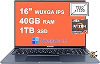 Vista 1 de Asus VivoBook 16X Business Laptop de 16 pulgadas WUXGA IPS Pantalla antirreflejo AMD Octa-Core Ryzen 7 5800HS Procesador 40GB RAM 1TB SSD AMD Radeon