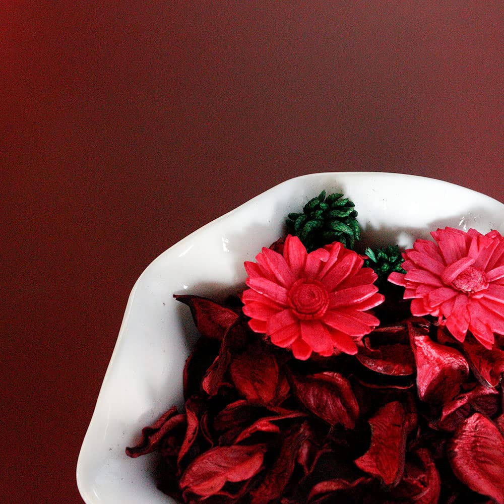 Qingbei Rina Sacchetti rossi per pot-pourri, profumati alla cannella, per riempire ciotole, fiori secchi e profumati per la casa, misura piccola