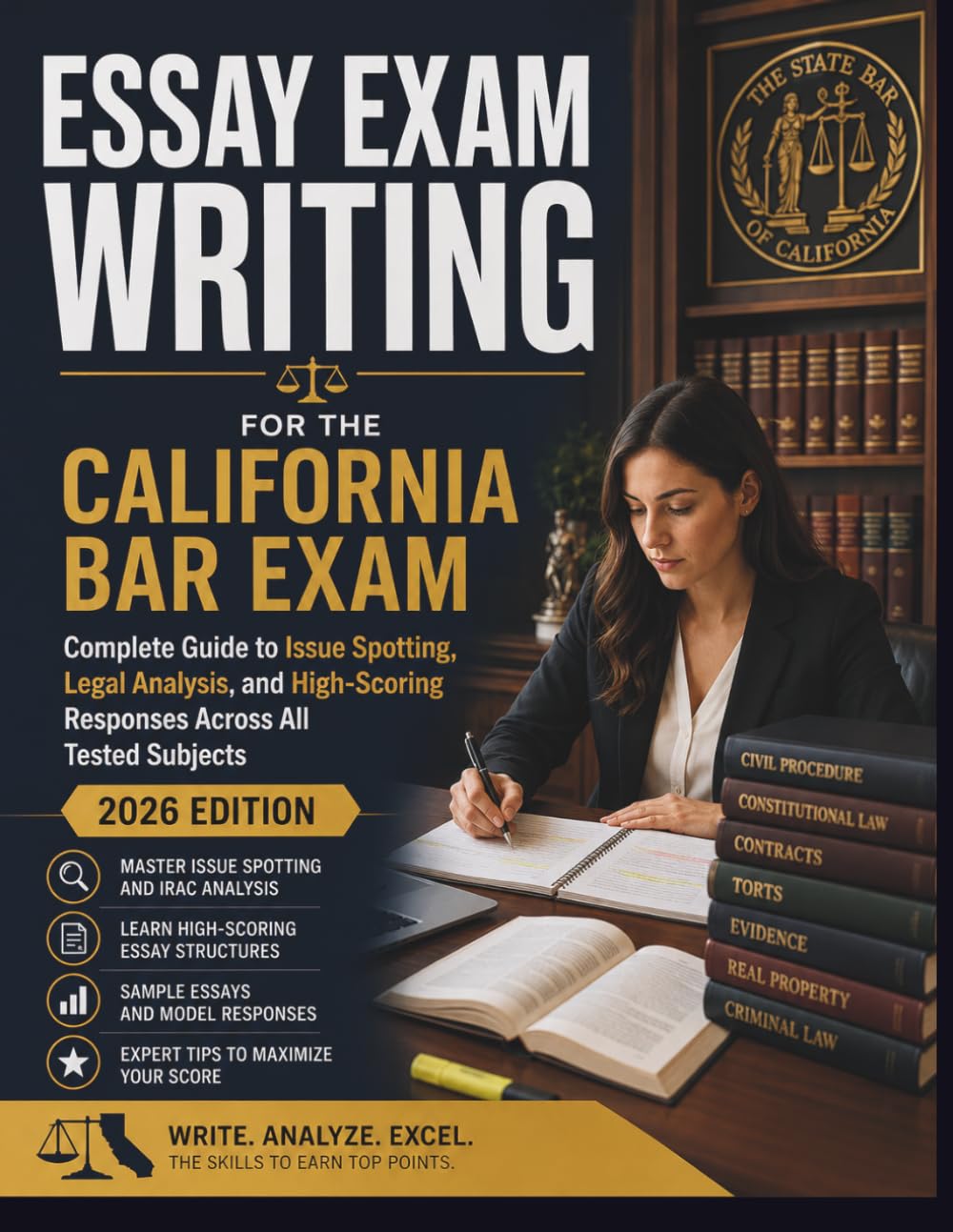 ESSAY EXAM WRITING FOR THE CALIFORNIA BAR EXAM: Complete Guide to Issue Spotting, Legal Analysis, and High-Scoring Responses Across All Tested Subjects