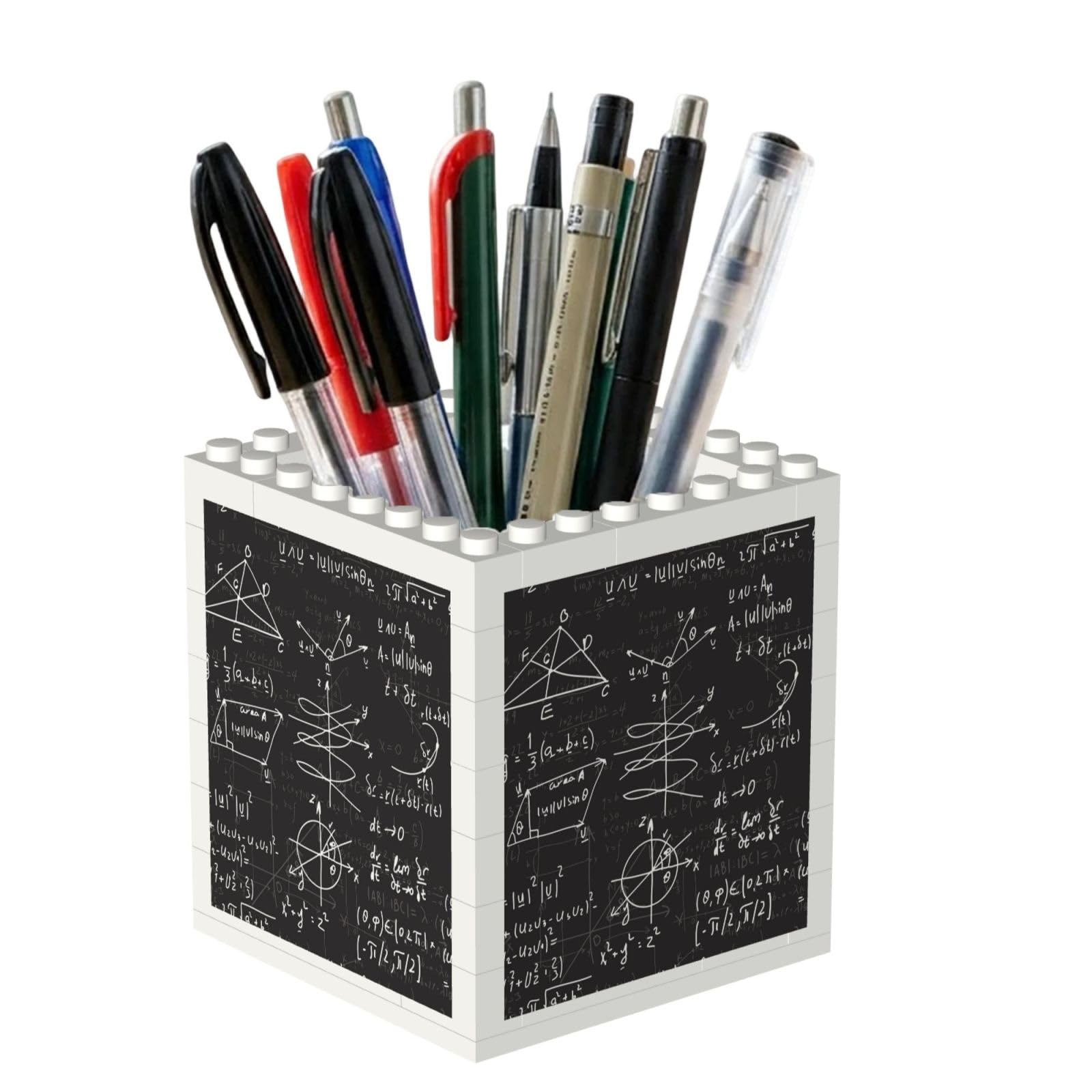 Poadnly Math Formula, Pen Pot Pencil Holder for Office Home School, Compact Desk Organiser for Office Stationery