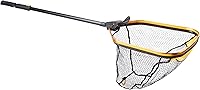 Frabill Power Extend 1821 Landing Net with Built-in Light - Telescoping 38-72" Handle for Night Fishing Bass Walleye