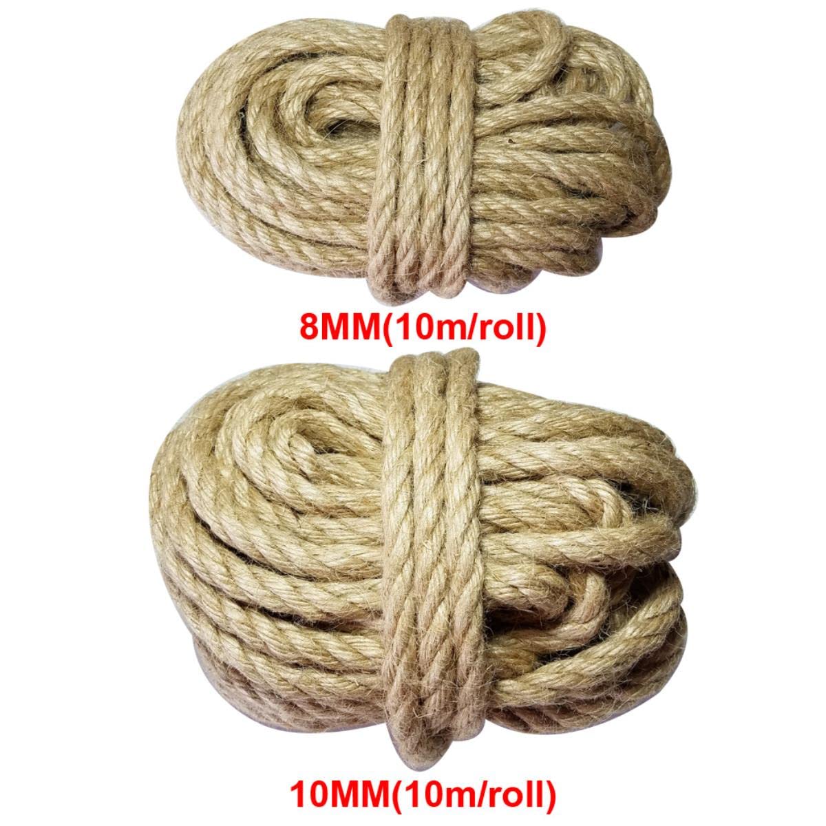 Cordones de macramé 100% Cuerda de Hilo de Yute Natural para decoración Hecha a Mano DIY-10mm