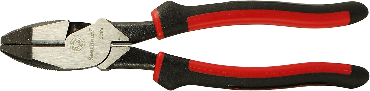 Southwire Sidecut Plier 9-Inch - Induction-Hardened Blades for Efficient Wire Cutting - Durable 6150 Alloy Steel - File Teeth Jaws - Cuts ACSR & Screws