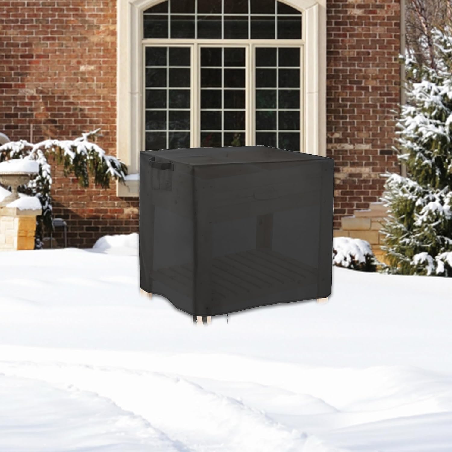 Outdoor Raised Garden Bed Cover Waterproof Windproof, Heavy Duty 420D Elevated Wood Planter Box Stand Cover for Snow Frost Rain Freeze Protection, Elevated Garden Bed Covers Winter, 72"Lx 23"W x 30"H