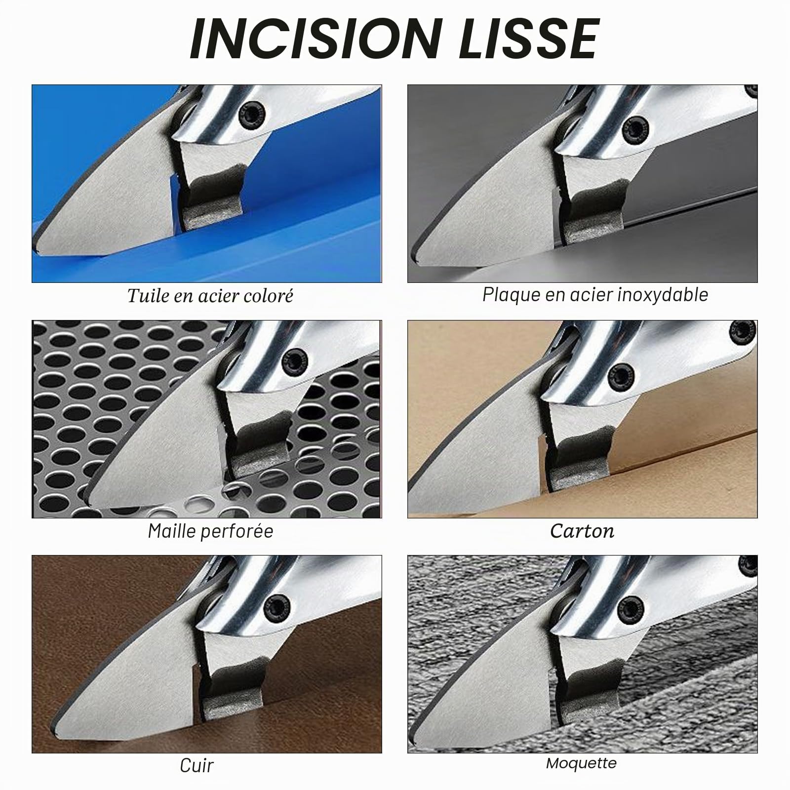 Cisailleuse électrique en tôle compatible avec batterie Makita 18V, cisailleuse électrique en métal sans balais, cisailleuse électrique à 360° pour couper l'acier, moteur sans balais Max 2,0 mm (sans