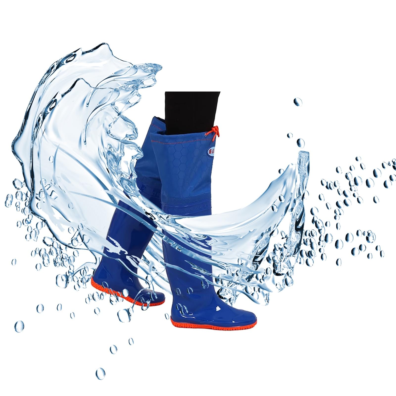 Hip Waders Waders Leggeri per Pesca e Caccia, Stivali da Pesca Alti Fino al Ginocchio 60 cm con Fondo Antiscivolo, Impermeabili mantengono Il Caldo