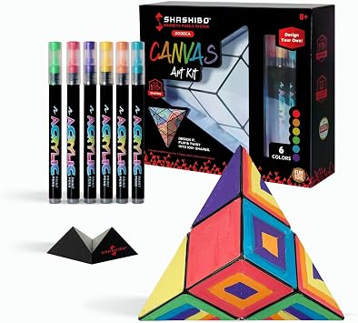 Shashibo Canvas Art Kit Customizable Magnetic Puzzle Cube, Fidget Toy