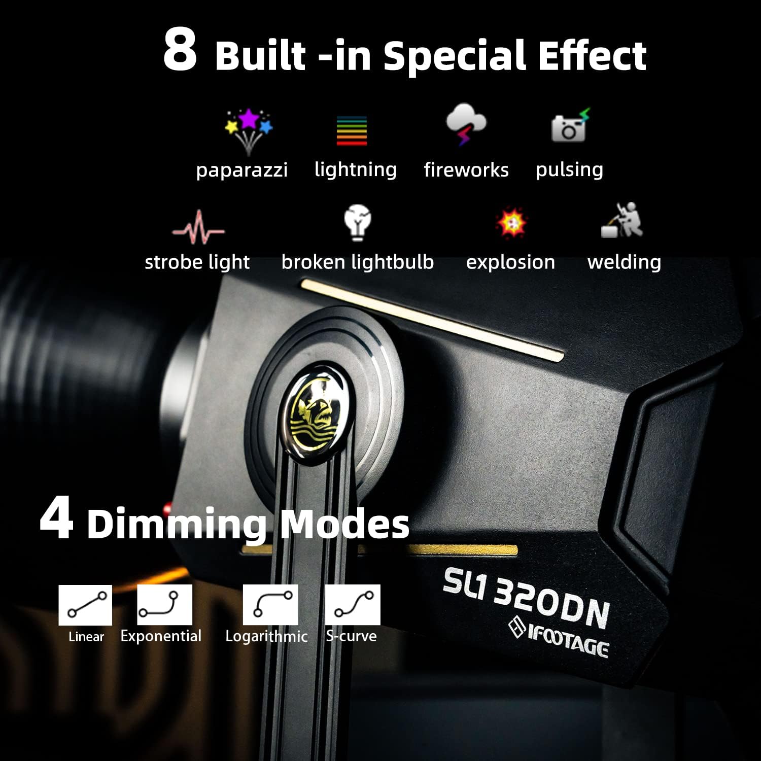 IFOOTAGE Round Base Monopod RB-A400 with 320W Video Light