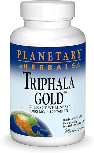 Planetary Herbals Triphala Gold 1000mg Extra Strength Ayurvedic - 120 Tabletas