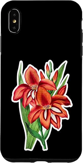 Amazon Iphone Xs Max ヴィンテージ グラジオラス フラワー イラスト 咲き乱れる植物愛好家 スマホケース 家電 カメラ オンライン通販