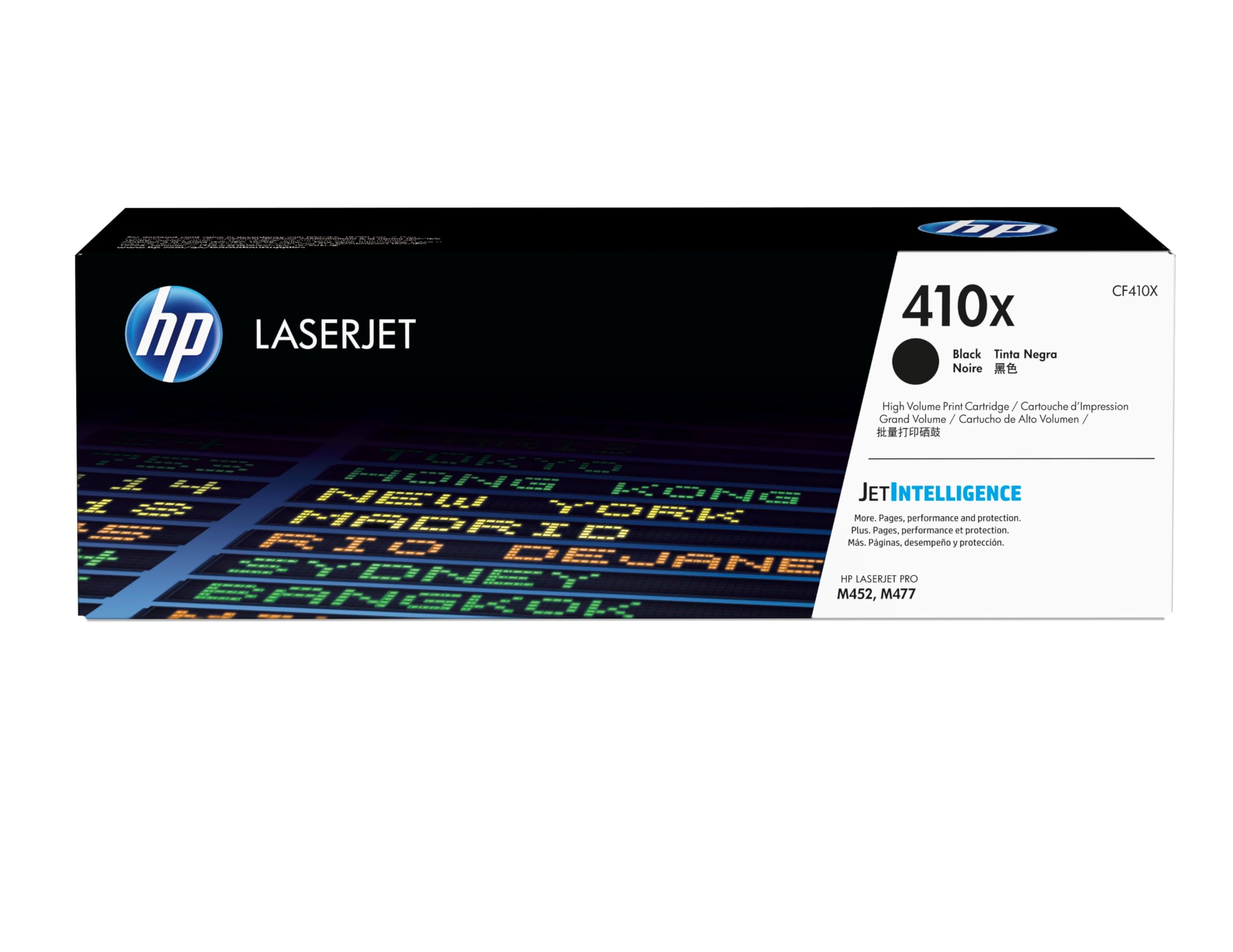 HP CF410X 410X High Yield Original LaserJet Toner Cartridge, Black, Single Pack