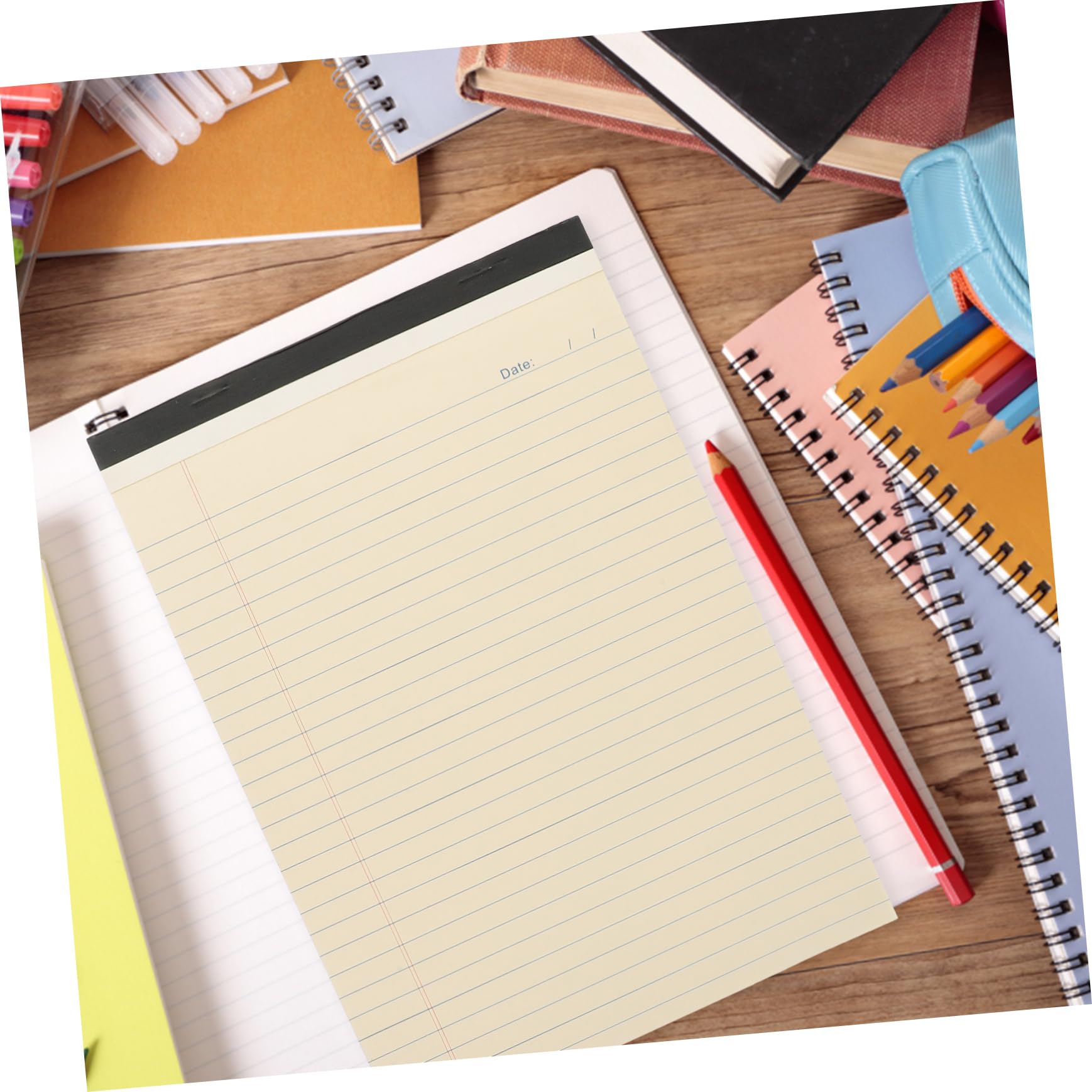 HOMSFOU 4stücke Liniertes Tragbarer Memoblock Abreißblock aus Hochwertigem Papier Notizblock für Ideen und Notizen Liniertes Notizbuch