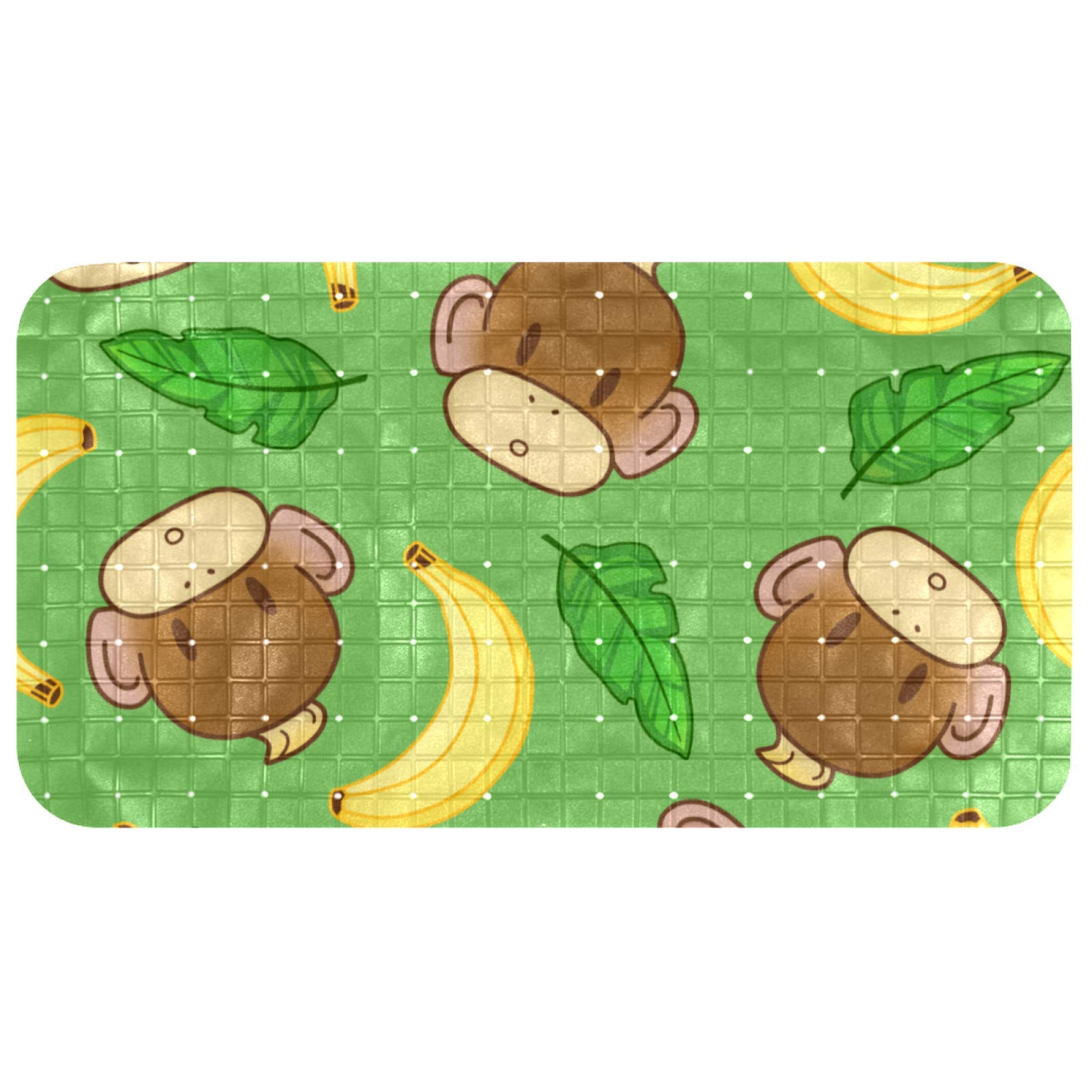 Tapis de bain antidérapant marron 14,7x27,9 cm anti-chute pour enfants
