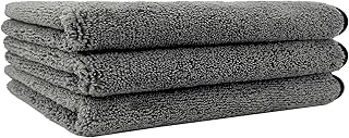 Microfiber Towels for Cars, Microfiber Cleaning Cloth,Scratch-Free,Strong Water Absorption Microfiber Towels,Car Detailing Supplies Microfiber Towels,Gray,16inch x 16inch,320gsm 3pack