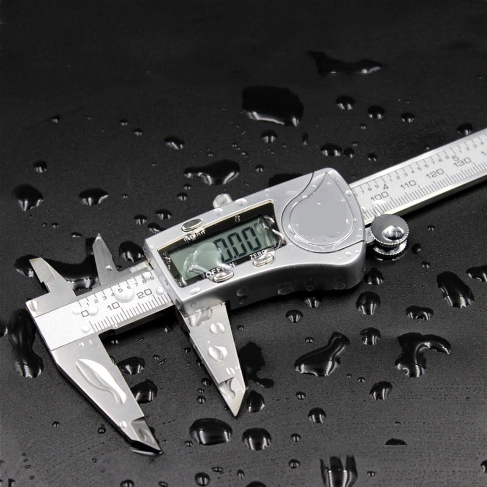 Pie de Rey Digital Calibrador de Acero Inoxidable Paquímetro Calibradores Digitales Calibre Vernier a Prueba de Agua Herramientas de medición Medidor de Espesor Profundidad
