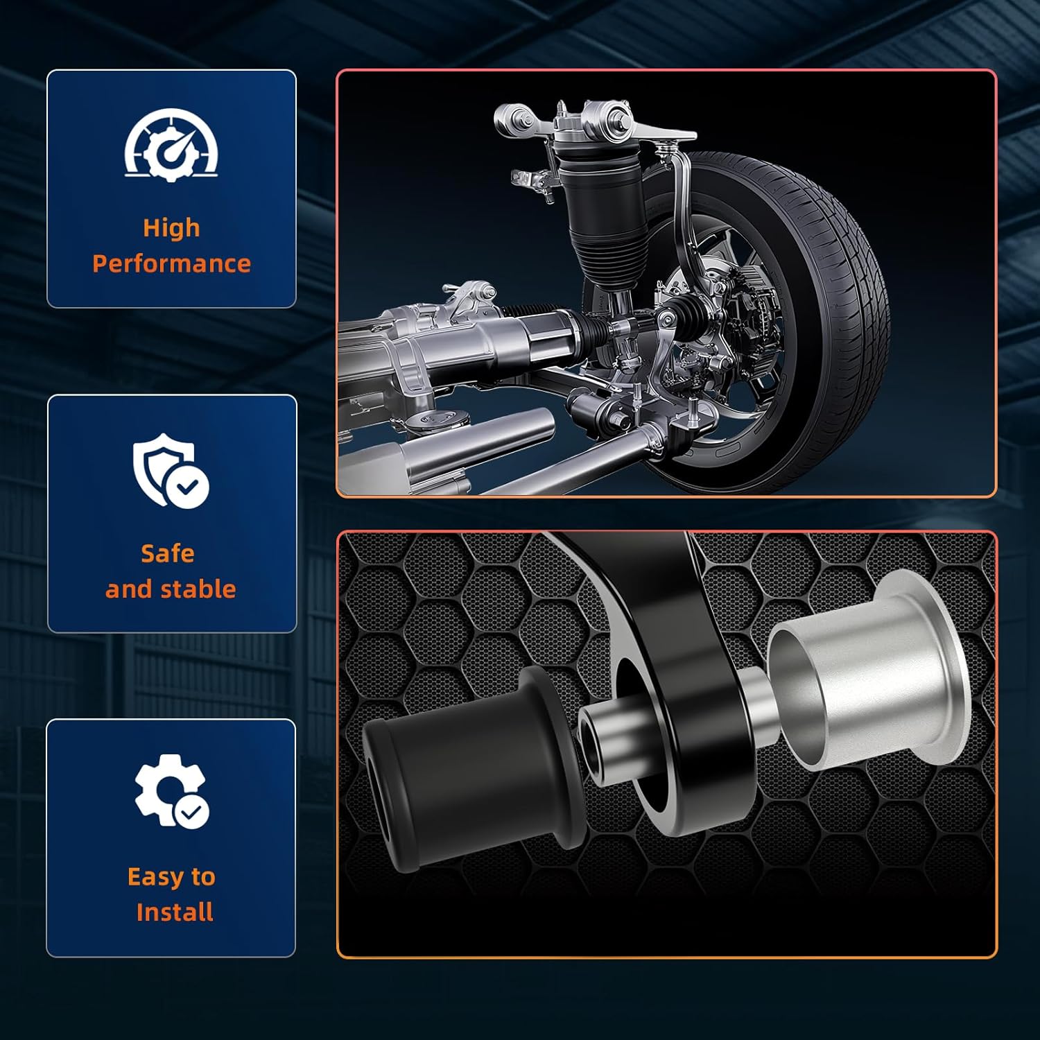 KEYOOG 2Pcs Rear Upper Control Arm Assembly (Adjustment Camber Arm) Fit for Ford C-Max Escape Focus,Mazda 3 5,Volvo C30 C70 S40 V50 K100002 x2 Passenger & Driver Side Suspension