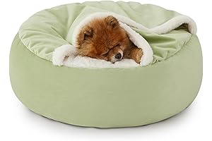 Lesure Small Dog Bed with Cover Cave: Ultimate Comfort and Security for Your Furry Friend