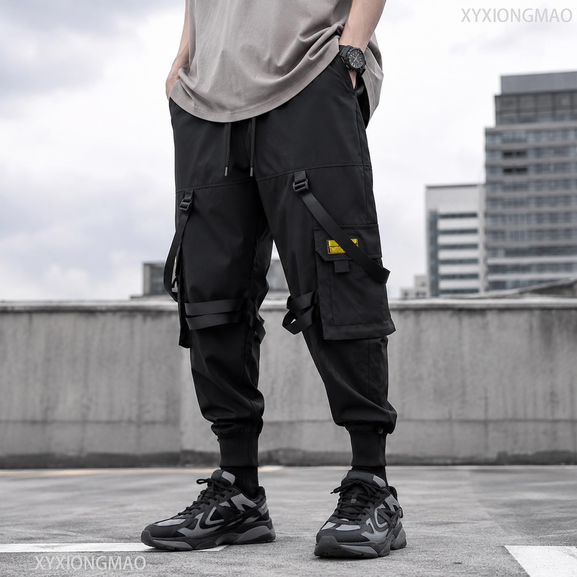 XYXIONGMAO Taktische Jogger Cargo Pants Hip Hop Harem Techwear Streetwear Herren Streamer Overalls Loose Casual Pants