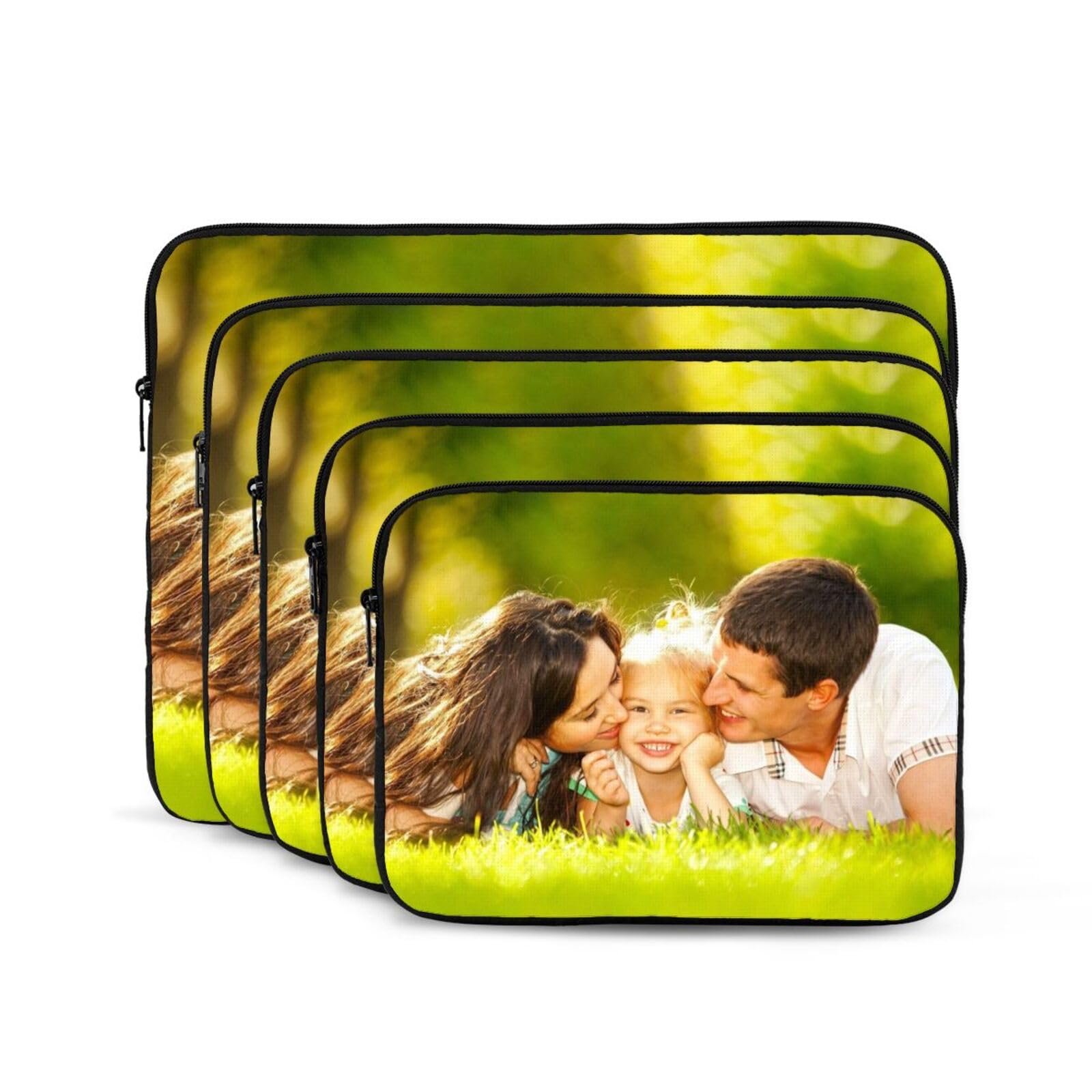 Custom Laptop Sleeve Bag Personalized Laptop Case Tablet Bag Briefcase Design Your Image Photo Text Logo Computer Notebook Bag for Men Women, BlueViolet, 12