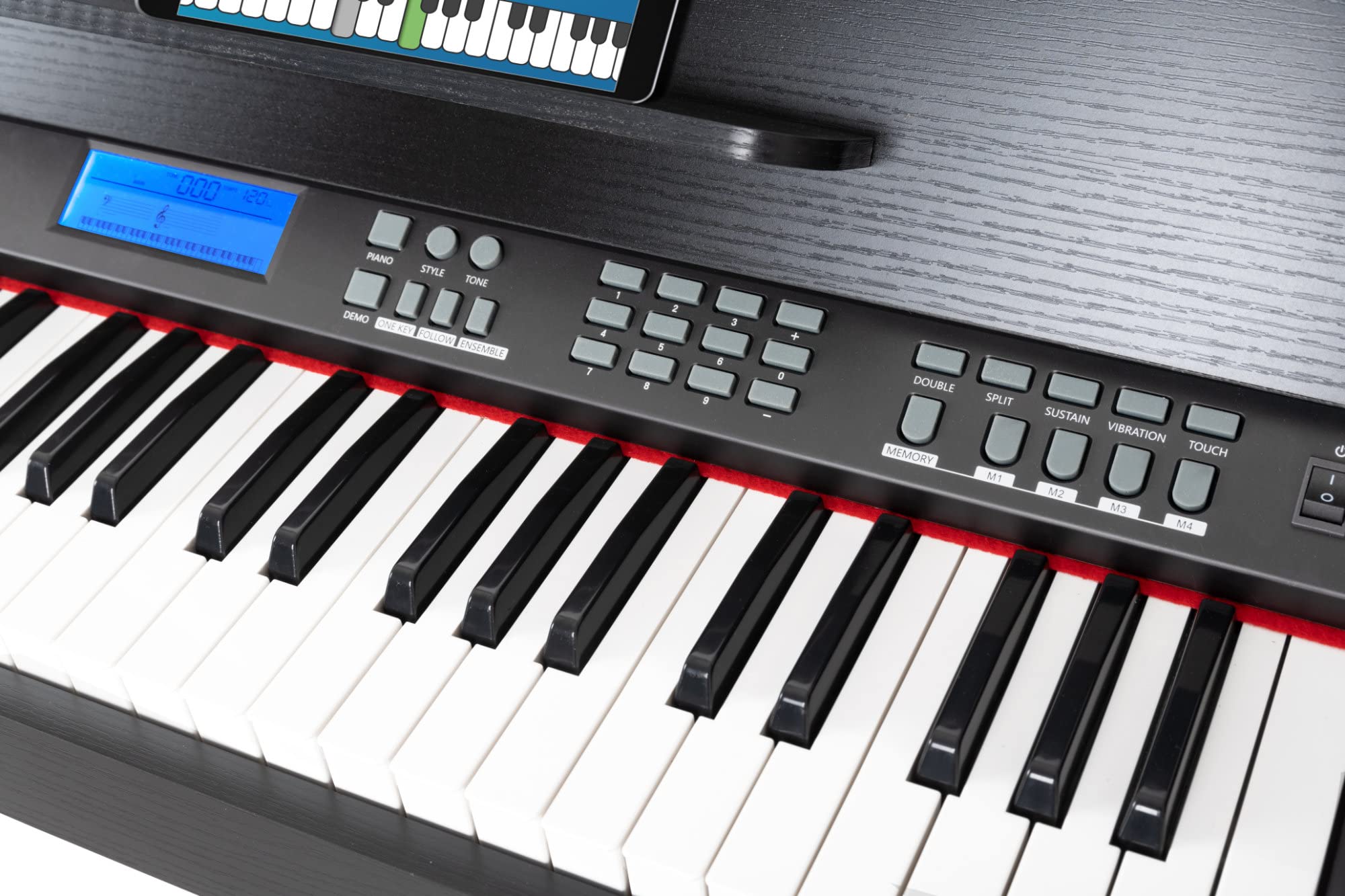 FunKey DP-61 III Keyboard con 61 Tasti in Design Digital Piano Nero | Keyboard compatto in design Digital Piano, 61 tasti keyboard con sensibilità al tocco, 300 suoni, Polifonia a 32 voci, Pedale