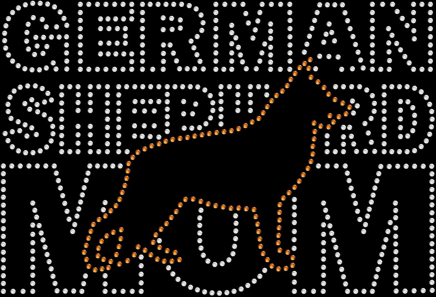 Rhinestone Bling Sparkle Iron On Transfer DIY German Shepherd Mom Dog Pet