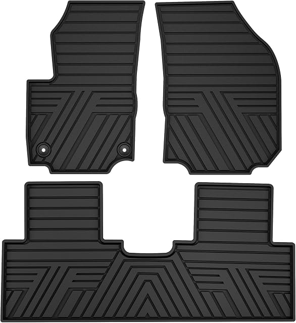 Floor Mats Fit for 2018-2024 Chevy Equinox (Not for EV), Custom Fit Waterproof Anti-Slip All Weather Protection 1st & 2nd Row Floor Liners for Chevrolet Equinox Accessories, Black