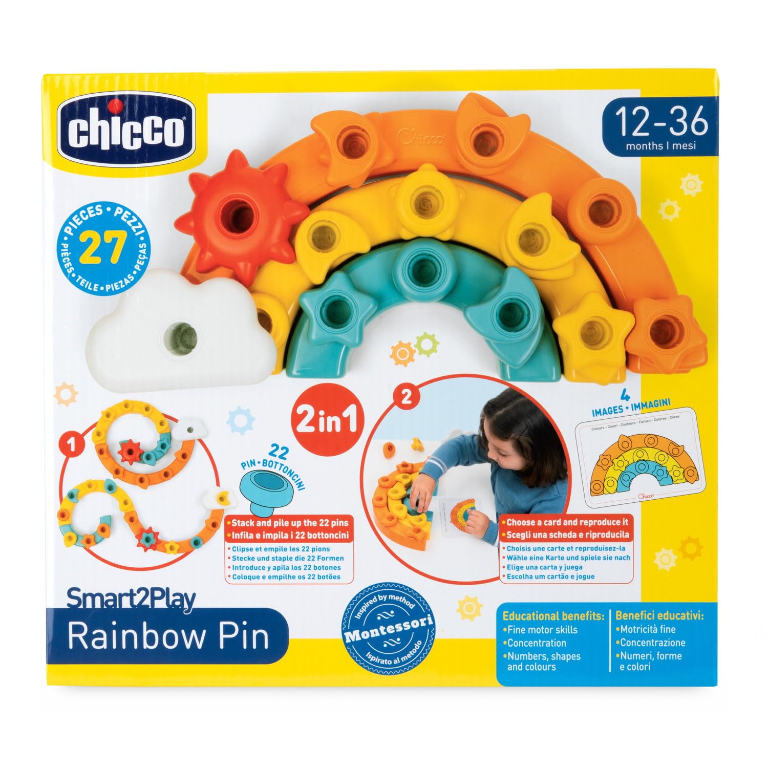 Chicco gioco smart2play arcobaleno 2in1