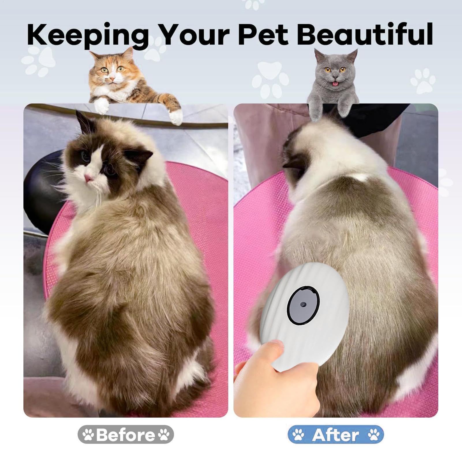 Cepillo Para Perros Que Elimina El Pelo Peine Eliminador De Pelo Para | Cepillo De Limpieza Ergonomico Para Aseo De Mascotas En Hogares Multiples Y Masaje Doméstico En Hogares Con Múltipl