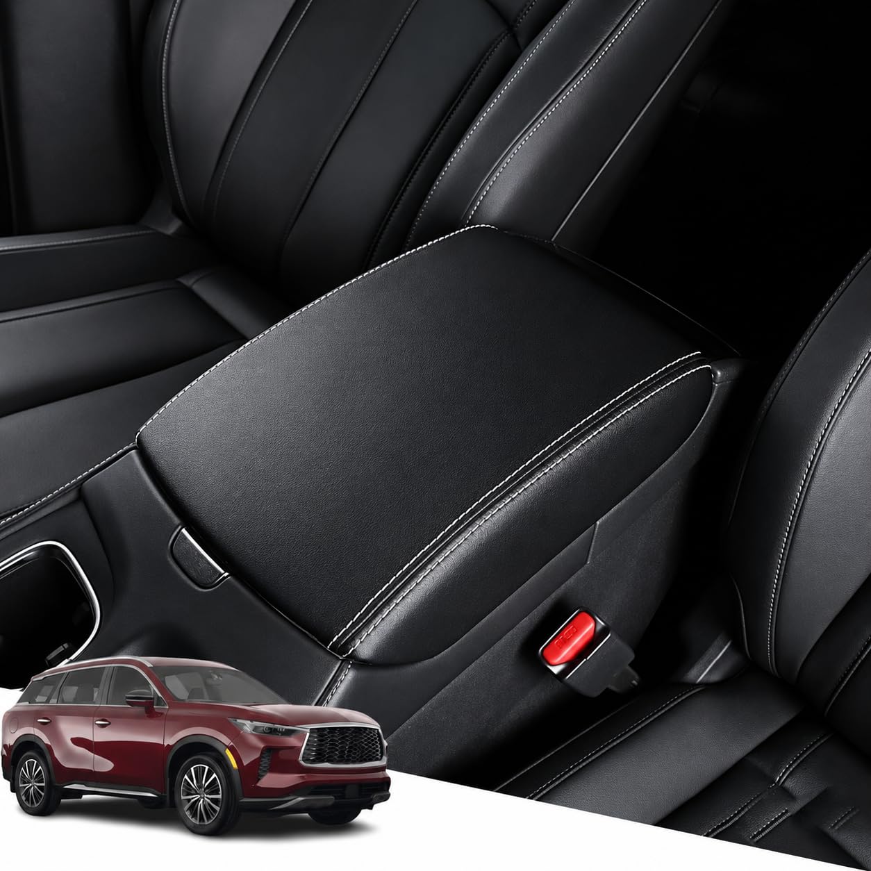 Amazon.com: Xinrsheag PU Leather Armrest Cover for INFINITI QX60