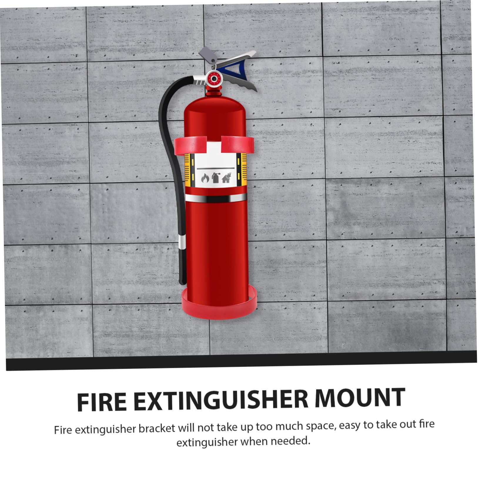 Angoily Support D'extincteur Mural en Fer Rouge pour Extincteurs de 5-6kg, Pratique et Robuste, pour Bateau et Véhicule, Porte-extincteur Sécurisé