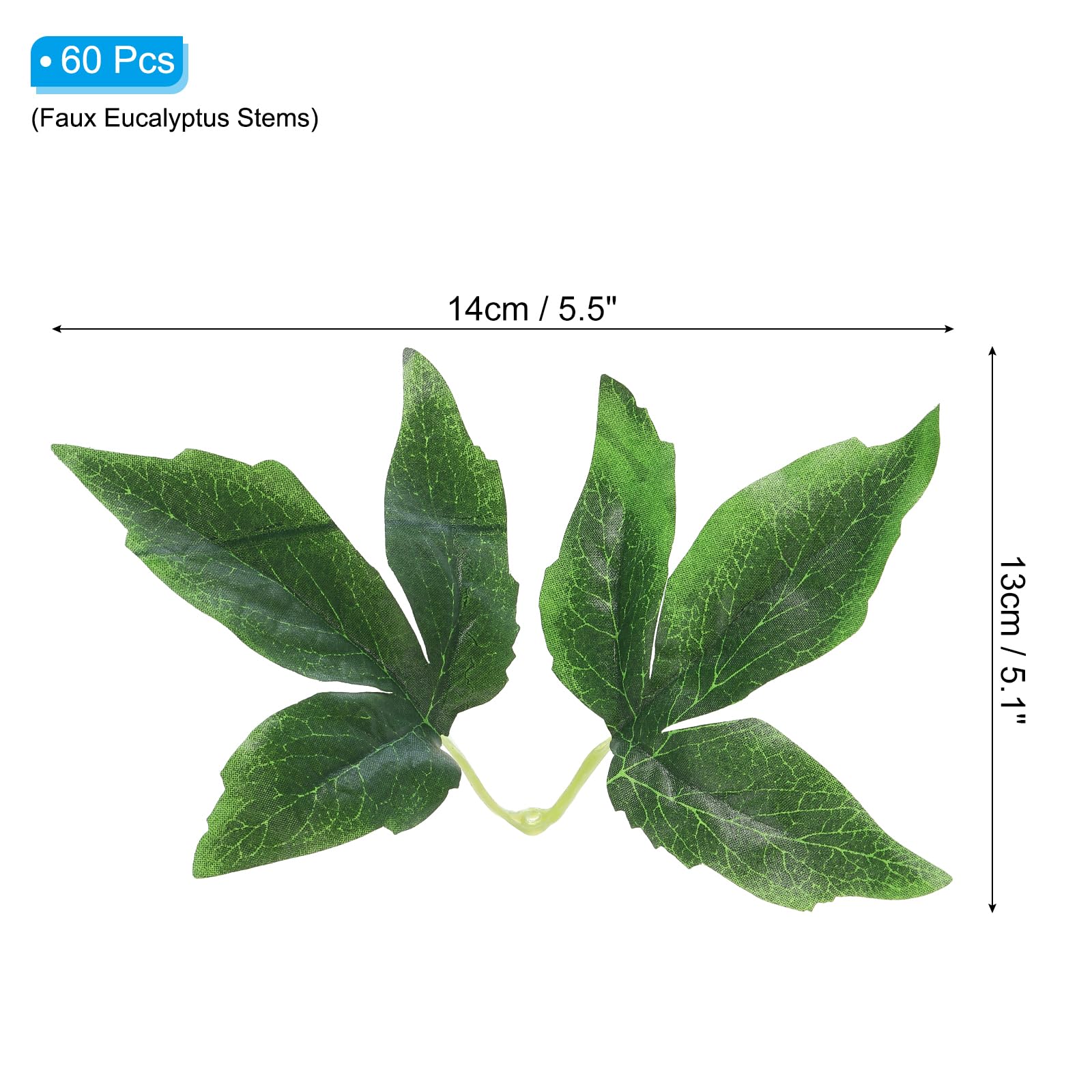 PATIKIL 5.5x5.1 Artificial Green Leaves, 60 Pcs Bulk Greenery Leaves Fake Peony Leaves Fake Leaves for Wedding Bouquets Wreaths Decor - Image 2