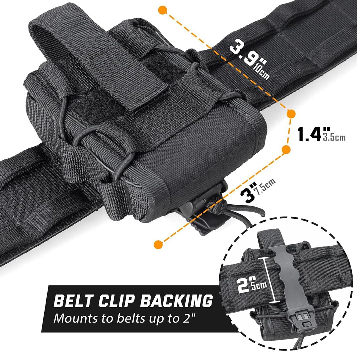 Molle - Funda para esposas, parte superior abierta, bolsa de puño para cinturón de servicio/chaleco táctico Molle - 5
