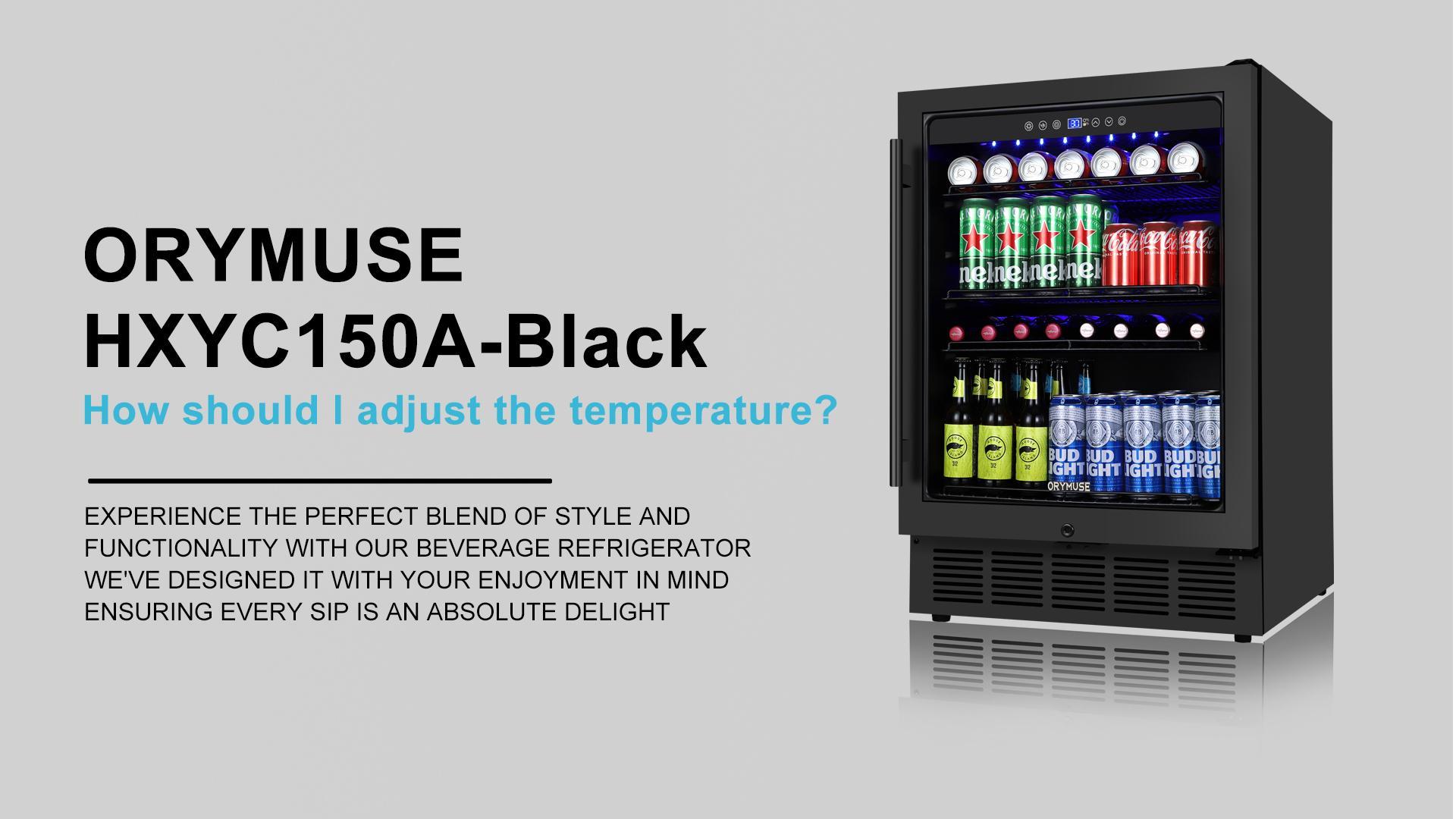 Image of ORYMUSE Beverage Refrigerator 24 Inch, 180 Can Drink Fridge with Glass Door, Under Counter or Freestanding Beverage Cooler for Soda, Beer, Wine - Quiet Cooling for Kitchen, Bar, Office, Black