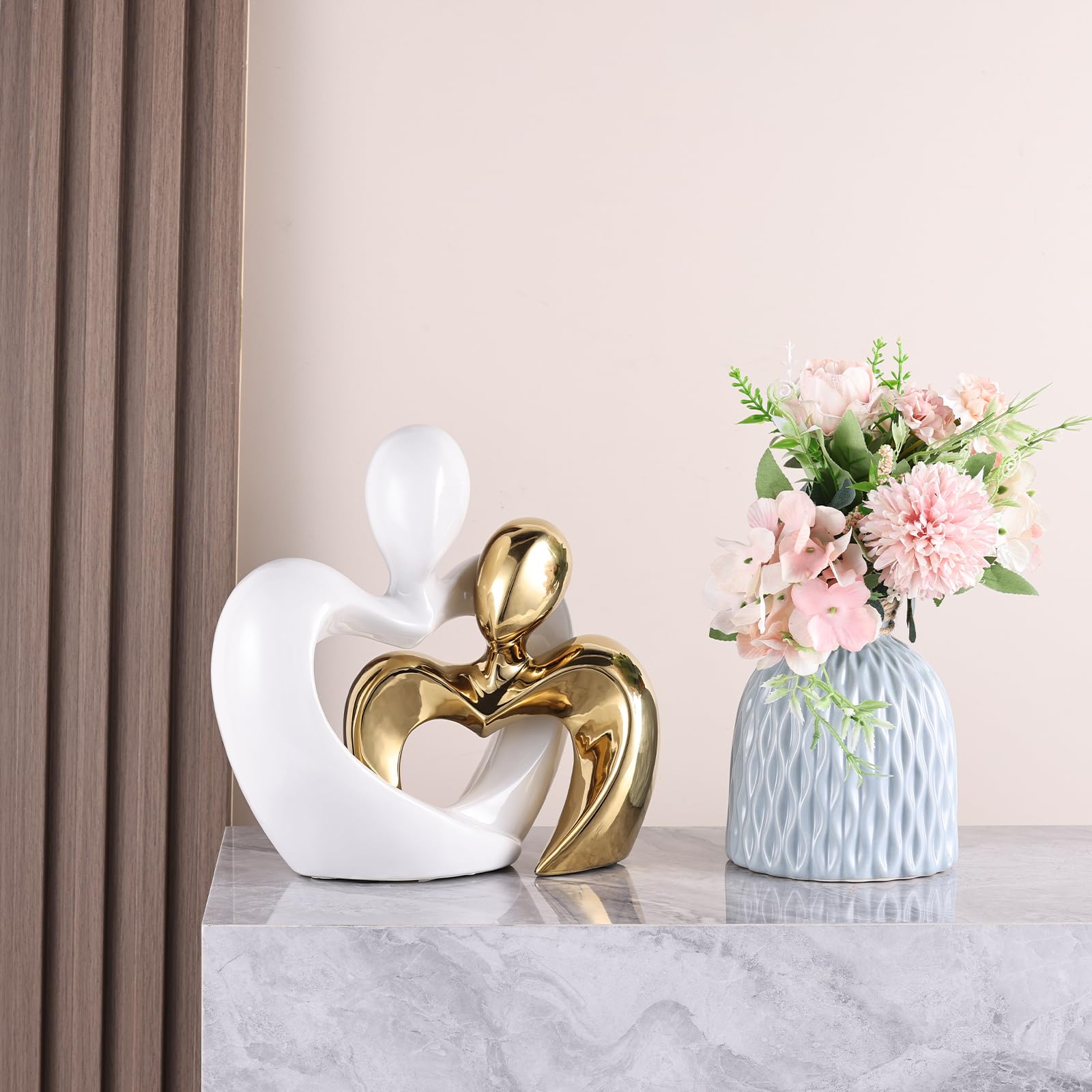 チャームのみ Amazon.com: Gold Home Decor,Couple Statue Decor,Tv Stand