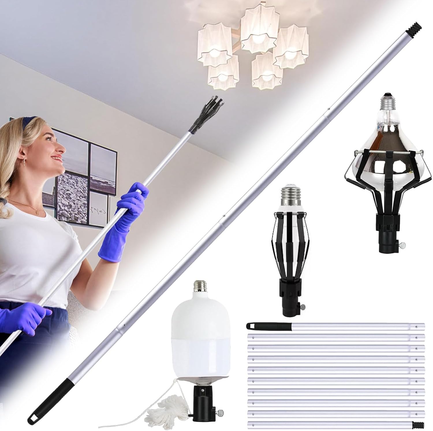 pdpdoc Light Bulb Changer for High Ceilings and Recessed