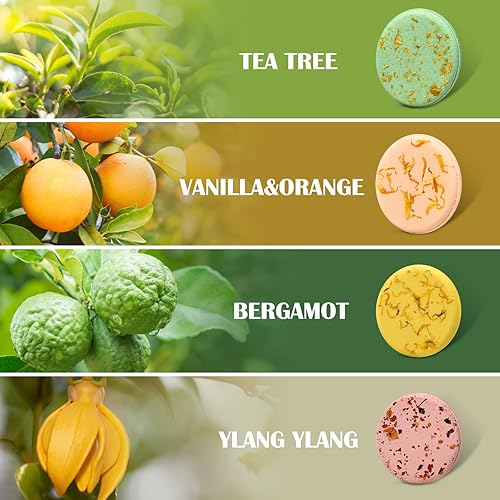 Miniatura 4 de Shower Steamers - Aromaterapia - Regalos de Navidad para mujeres y hombres, 8 bombas de ducha con aceite esencial natural, alivio del estrés,