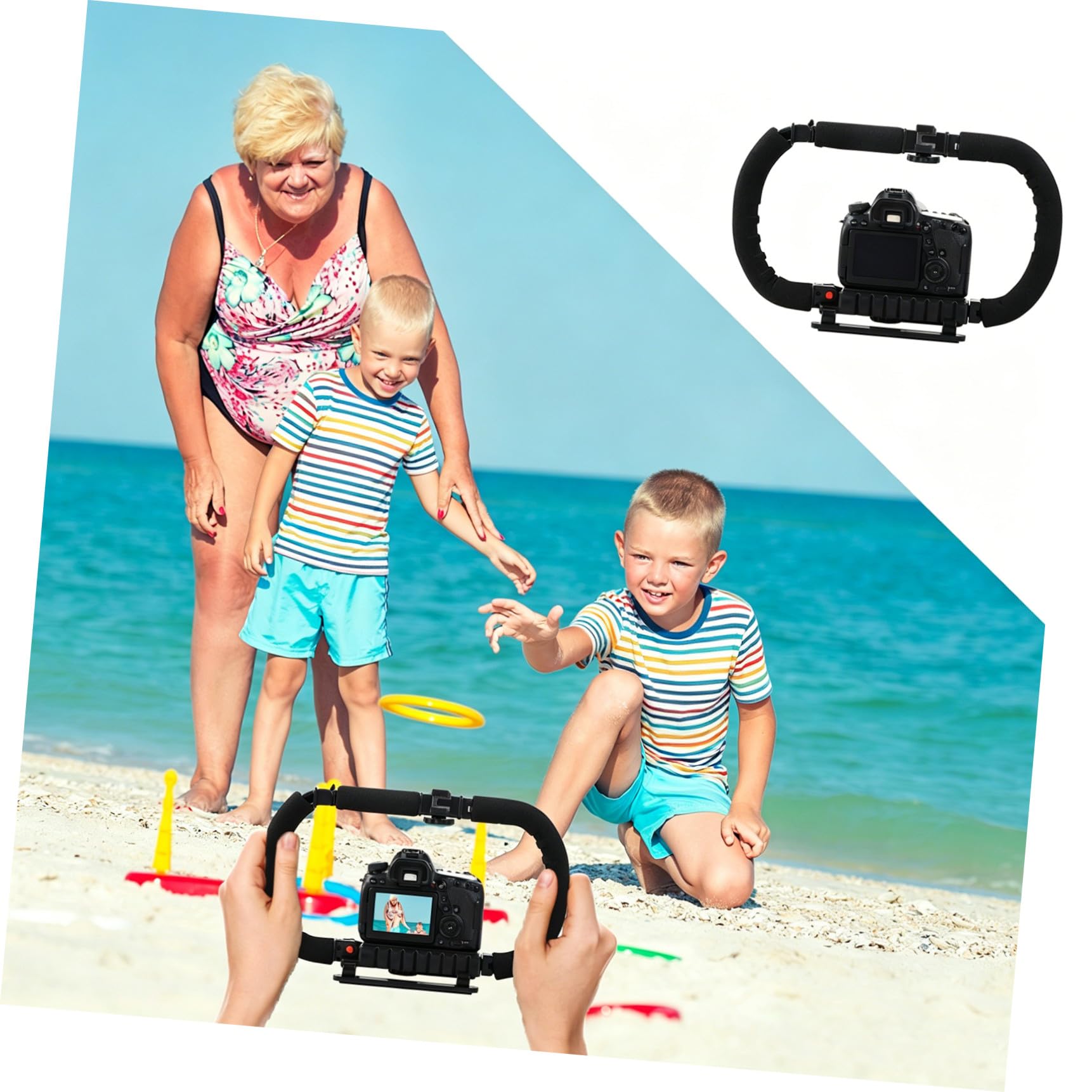 Hemobllo Stabilizzatore 1/4 Pollice Hot da e 3 Shoe Antiscivolo Design in Plastica e Metallo per Smartphone Videocamere