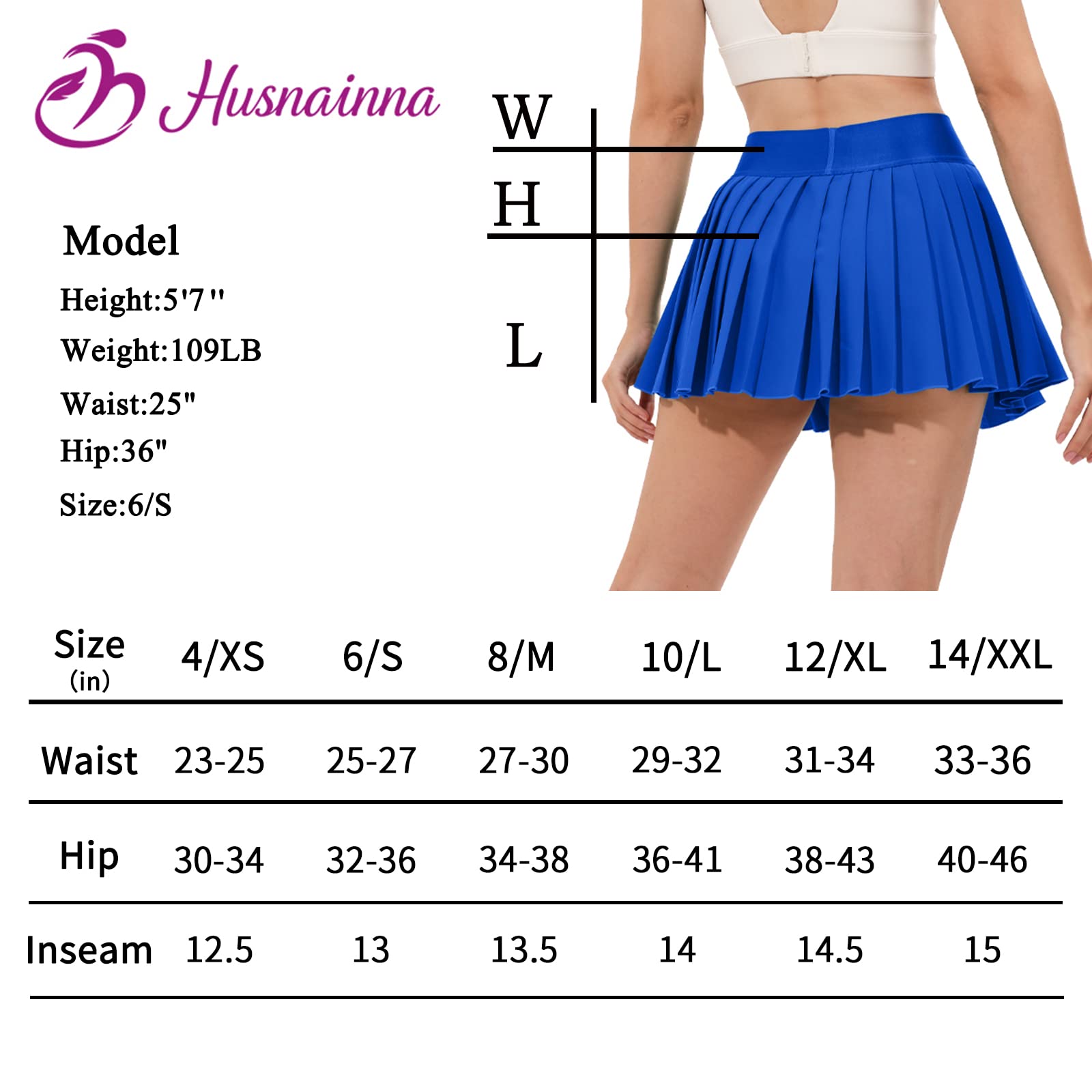 Falda de tenis plisada para mujer, pantalones cortos integrados, faldas atléticas de cintura alta, con bolsillos, holgada, casual, Azul, Small
